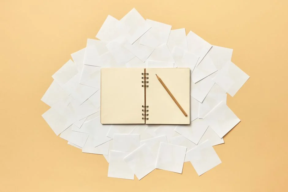 Flat lay of keyboard letter tiles spelling email on coral backdrop.